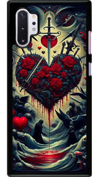 Coque Samsung Galaxy Note 10+ - Dark Love Coeur Sang