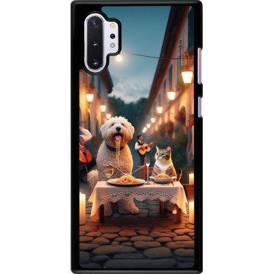 Samsung Galaxy Note 10+ Case Hülle - Valentin 2024 Hund & Katze Kerzenlicht