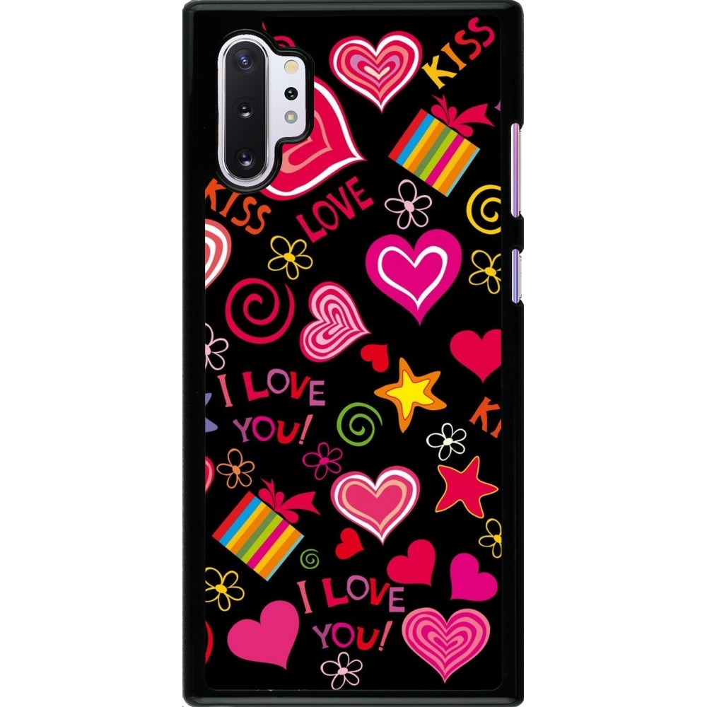 Samsung Galaxy Note 10+ Case Hülle - Valentine 2023 love symbols