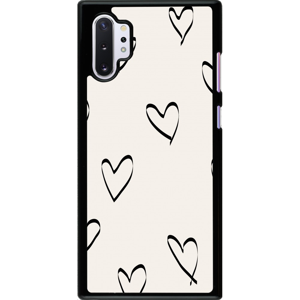 Samsung Galaxy Note 10+ Case Hülle - Valentine 2023 minimalist hearts