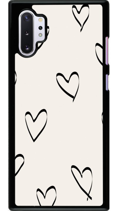 Coque Samsung Galaxy Note 10+ - Valentine 2023 minimalist hearts