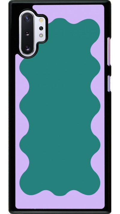 Coque Samsung Galaxy Note 10+ - Wavy Rectangle Green Purple