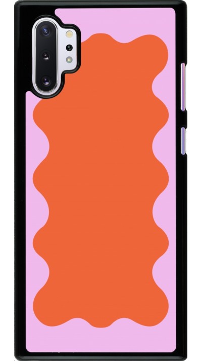 Coque Samsung Galaxy Note 10+ - Wavy Rectangle Orange Pink