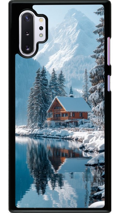 Samsung Galaxy Note 10+ Case Hülle - Winter 25 Winter house forest day