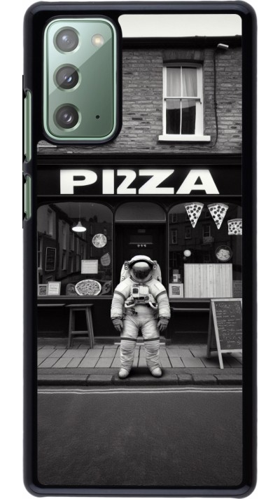 Coque Samsung Galaxy Note 20 - Astronaute devant une Pizzeria