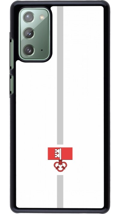 Samsung Galaxy Note 20 Case Hülle - Kanton OW weiss