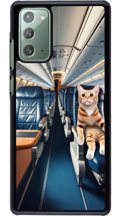 Coque Samsung Galaxy Note 20 - Chat dans un avion
