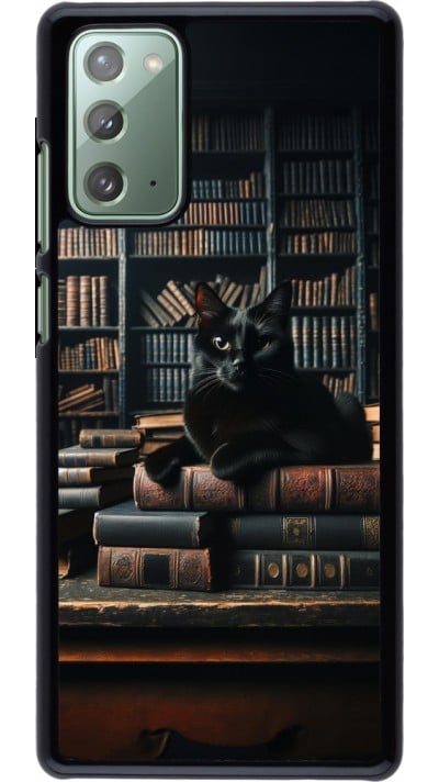 Coque Samsung Galaxy Note 20 - Chat livres sombres