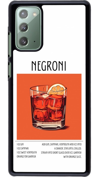 Samsung Galaxy Note 20 Case Hülle - Cocktail Rezept Negroni