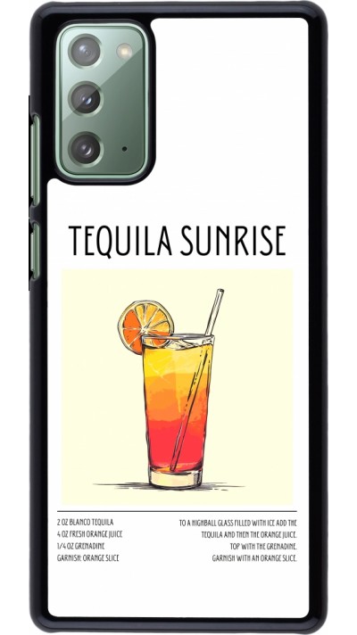 Samsung Galaxy Note 20 Case Hülle - Cocktail Rezept Tequila Sunrise