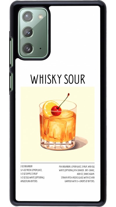 Samsung Galaxy Note 20 Case Hülle - Cocktail Rezept Whisky Sour