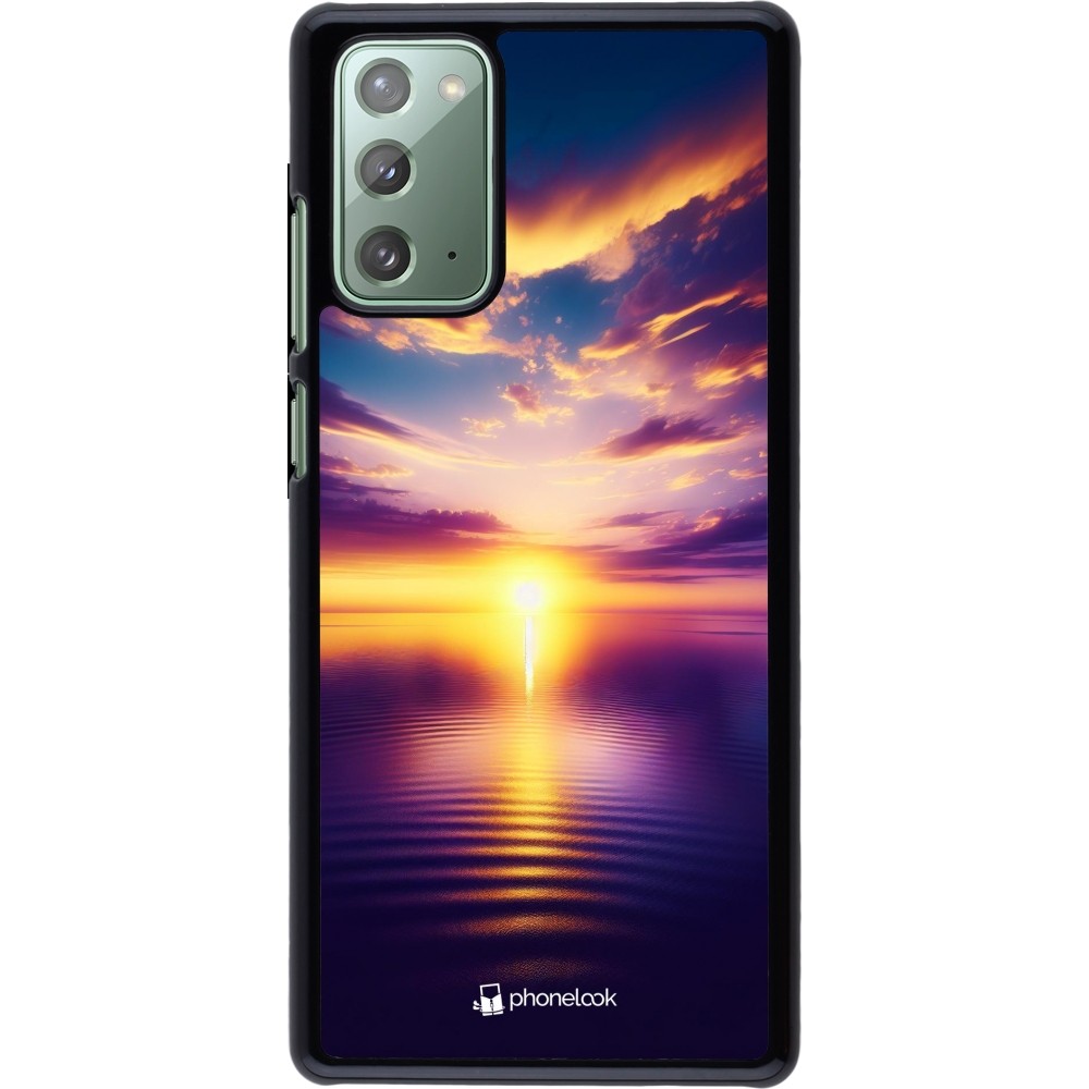 Samsung Galaxy Note 20 Case Hülle - Sonnenuntergang gelb violett