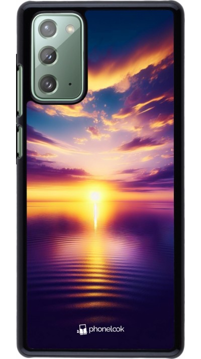 Coque Samsung Galaxy Note 20 - Coucher soleil jaune violet