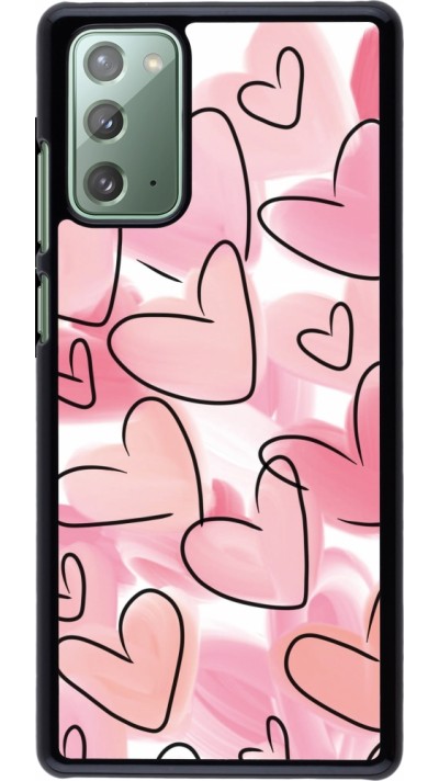 Coque Samsung Galaxy Note 20 - Easter 2023 pink hearts
