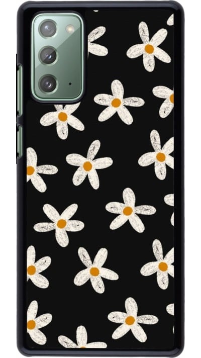Coque Samsung Galaxy Note 20 - Easter 2024 white on black flower
