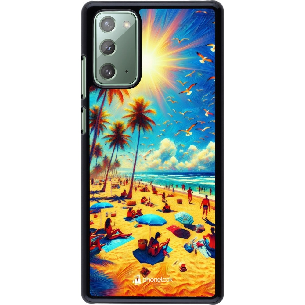 Samsung Galaxy Note 20 Case Hülle - Sommer Paradies Farbe