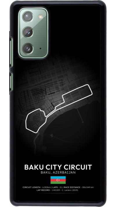 Coque Samsung Galaxy Note 20 - F1 Track 2025 Azerbaijan