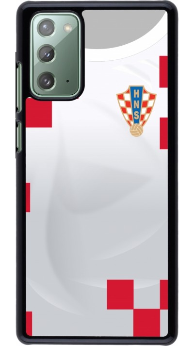 Coque Samsung Galaxy Note 20 - Maillot de football Croatie 2022 personnalisable