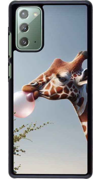 Samsung Galaxy Note 20 Case Hülle - Giraffe mit Blase