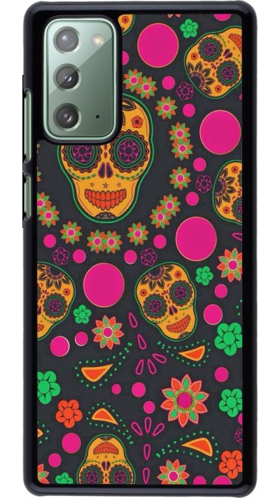 Samsung Galaxy Note 20 Case Hülle - Halloween 22 colorful mexican skulls