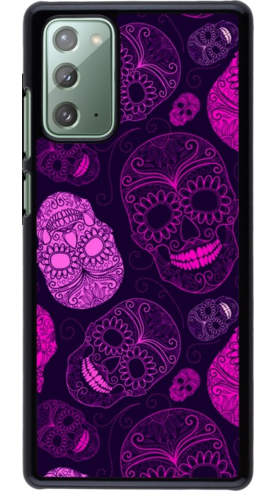 Samsung Galaxy Note 20 Case Hülle - Halloween 2023 pink skulls
