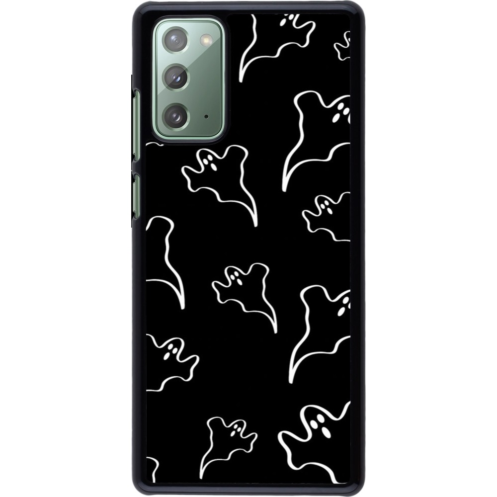 Samsung Galaxy Note 20 Case Hülle - Halloween 2024 black and white ghosts