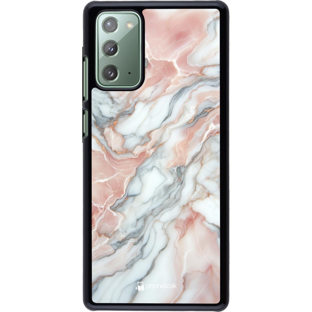 Samsung Galaxy Note 20 Case Hülle - Rosa Leuchtender Marmor