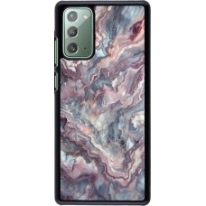 Samsung Galaxy Note 20 Case Hülle - Violetter silberner Marmor