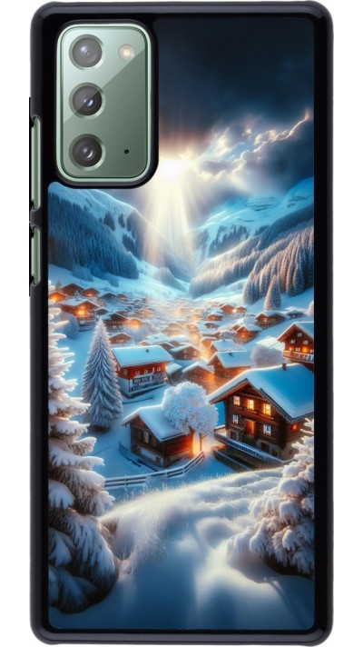 Samsung Galaxy Note 20 Case Hülle - Berg Schnee Licht
