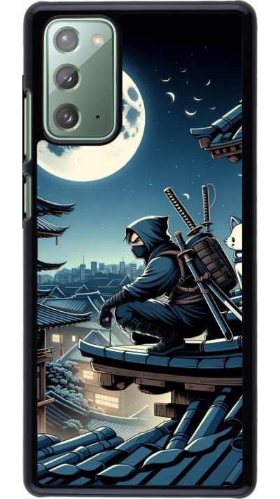 Samsung Galaxy Note 20 Case Hülle - Ninja unter dem Mond