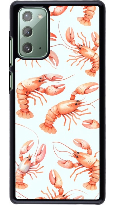 Coque Samsung Galaxy Note 20 - Pattern de homards pastels