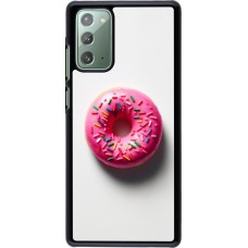 Samsung Galaxy Note 20 Case Hülle - Weisser Hintergrund, pinker Donut