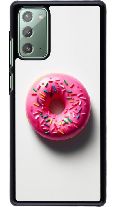 Samsung Galaxy Note 20 Case Hülle - Weisser Hintergrund, pinker Donut