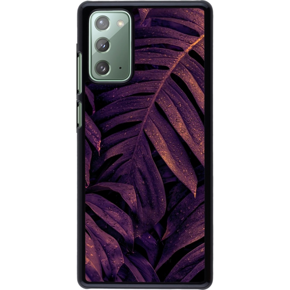 Samsung Galaxy Note 20 Case Hülle - Purple Light Leaves