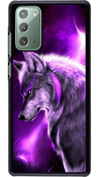 Coque Samsung Galaxy Note 20 - Purple Sky Wolf