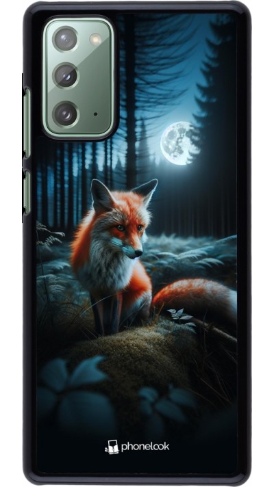 Coque Samsung Galaxy Note 20 - Renard lune forêt