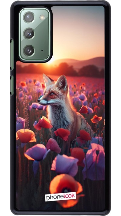 Coque Samsung Galaxy Note 20 - Renard pourpre au crépuscule