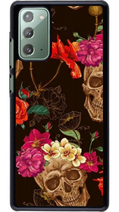 Hülle Samsung Galaxy Note 20 - Skulls and flowers