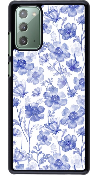 Samsung Galaxy Note 20 Case Hülle - Spring 23 watercolor blue flowers