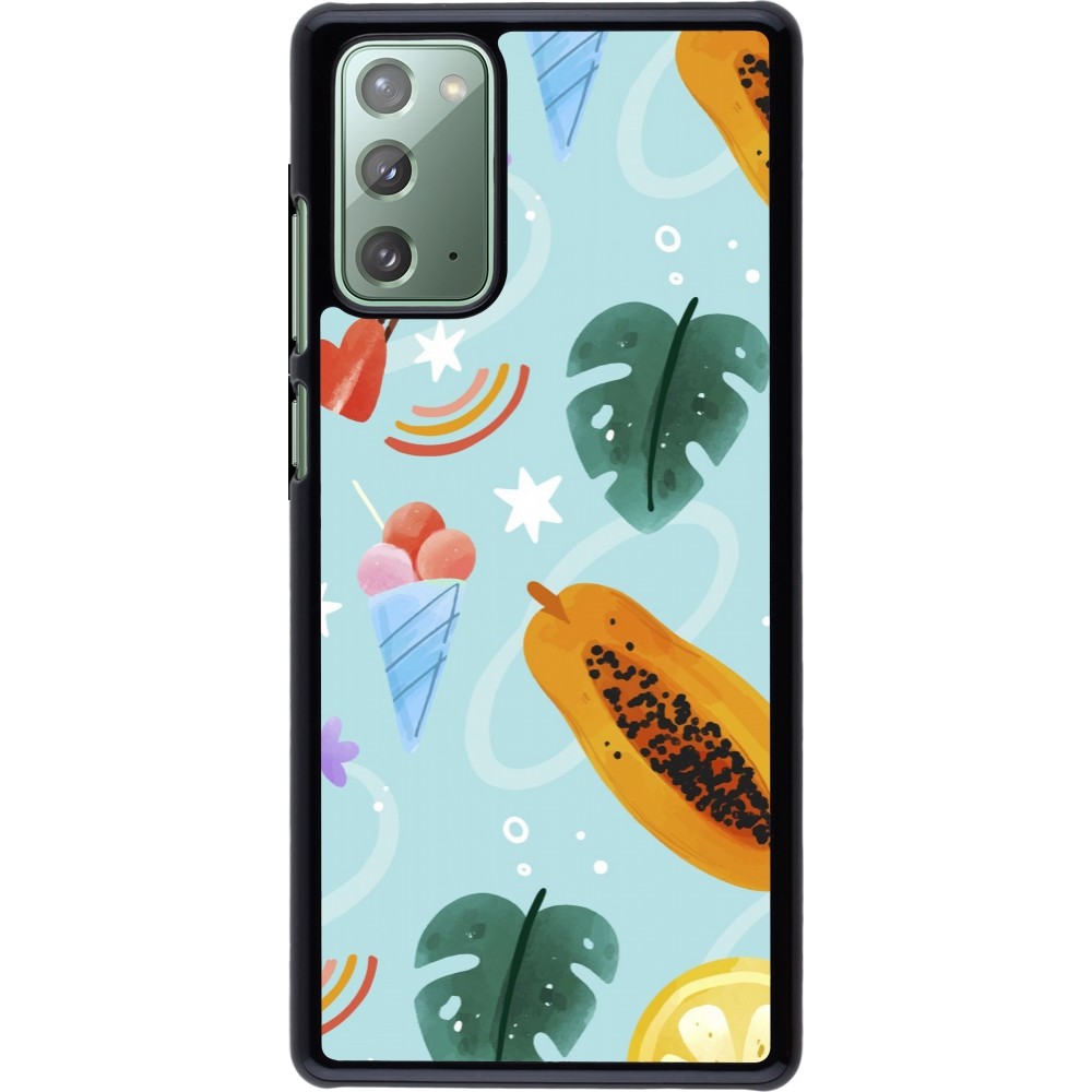 Samsung Galaxy Note 20 Case Hülle - Summer 2025 Pattern papaya