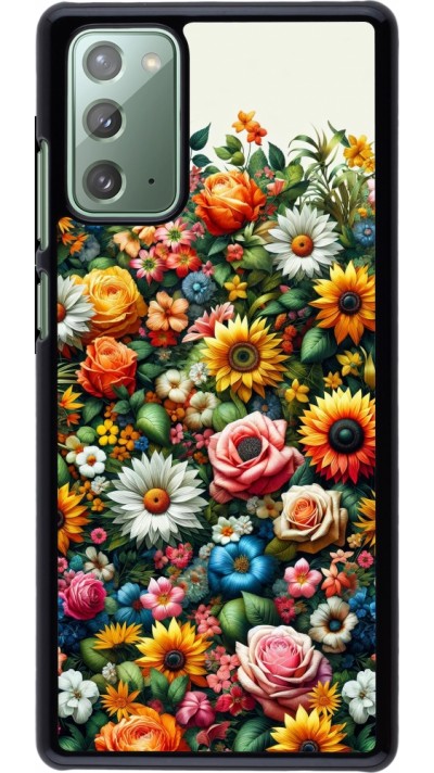 Samsung Galaxy Note 20 Case Hülle - Sommer Blumenmuster