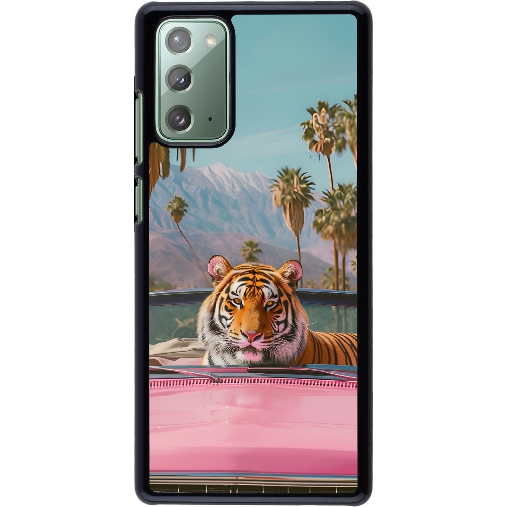 Samsung Galaxy Note 20 Case Hülle - Tiger Auto rosa