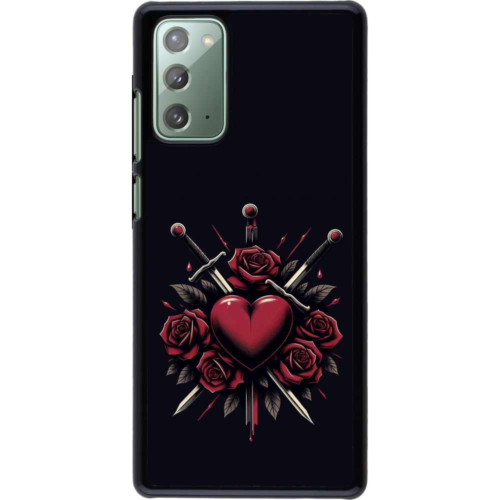 Samsung Galaxy Note 20 Case Hülle - Valentine 2024 gothic love