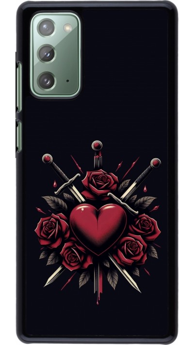 Coque Samsung Galaxy Note 20 - Valentine 2024 gothic love