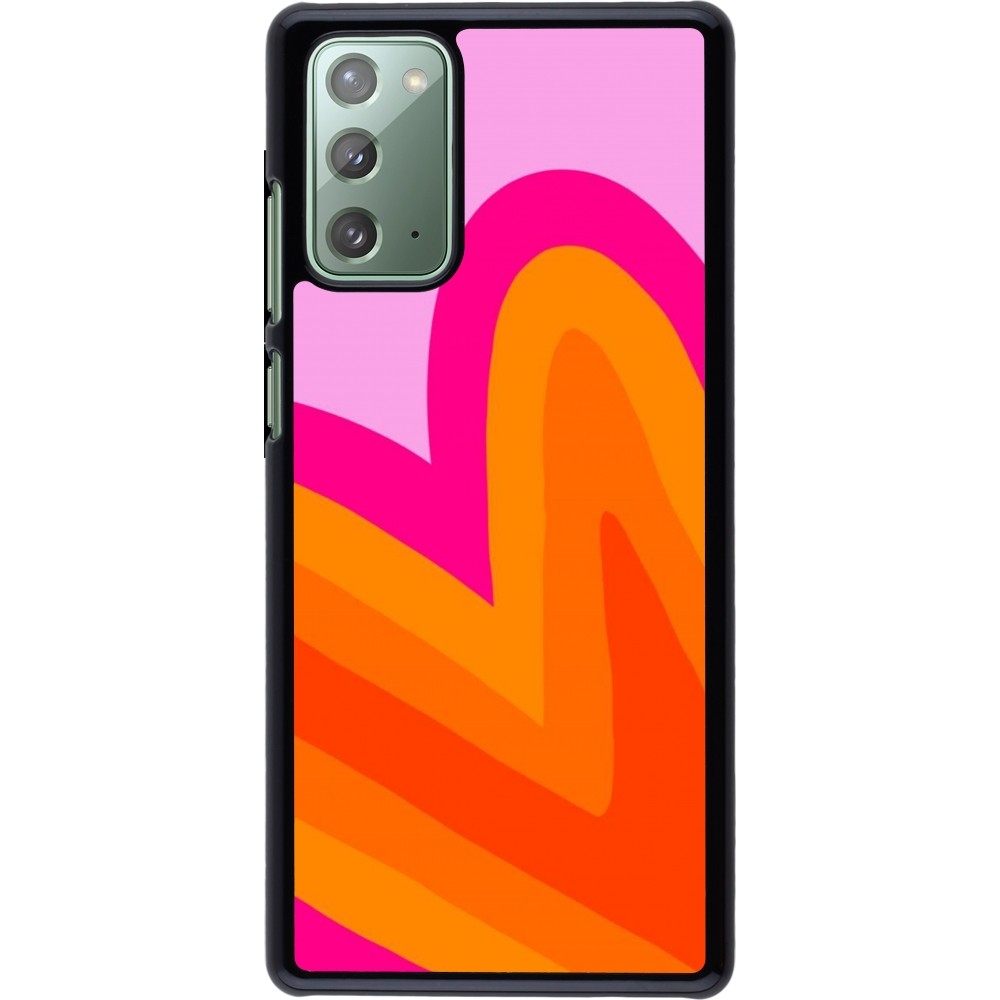 Samsung Galaxy Note 20 Case Hülle - Valentine 2024 heart gradient