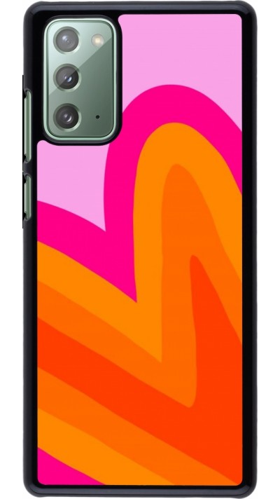 Coque Samsung Galaxy Note 20 - Valentine 2024 heart gradient