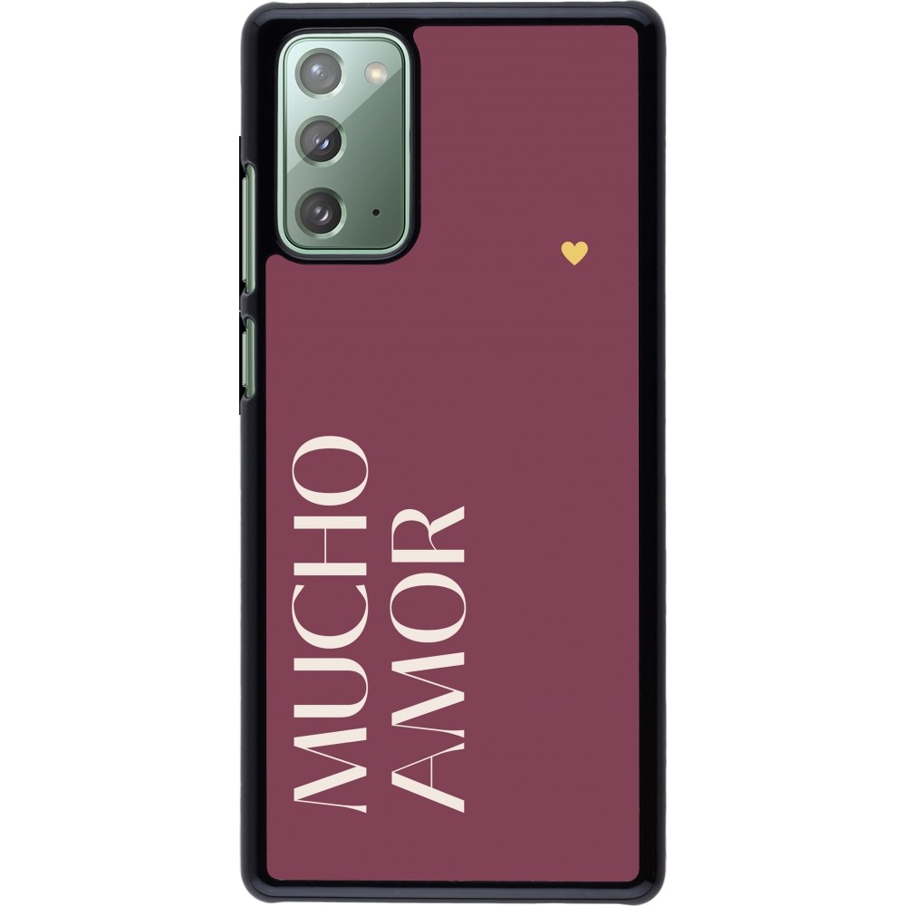 Samsung Galaxy Note 20 Case Hülle - Valentine 2024 mucho amor rosado