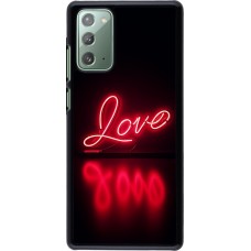 Samsung Galaxy Note 20 Case Hülle - Valentine 2025 Neon Liebe