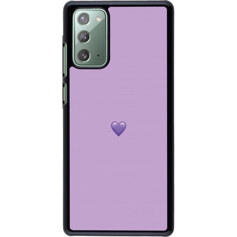 Samsung Galaxy Note 20 Case Hülle - Valentine 2023 purpule single heart
