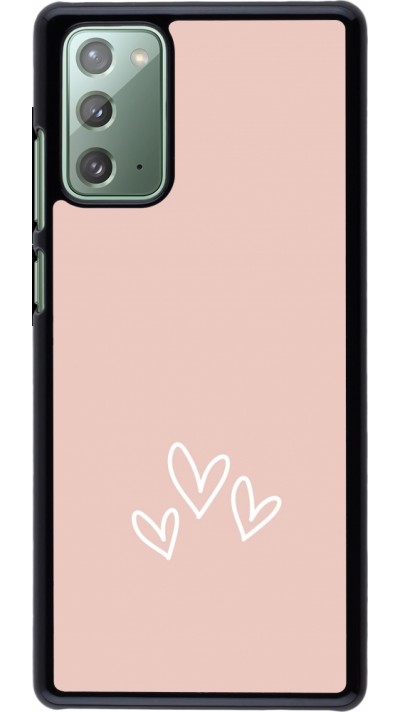 Samsung Galaxy Note 20 Case Hülle - Valentine 2023 three minimalist hearts